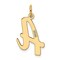 14K Yellow Gold Large Script Initial Letter A Charm Jewerly 22mm x 14mm